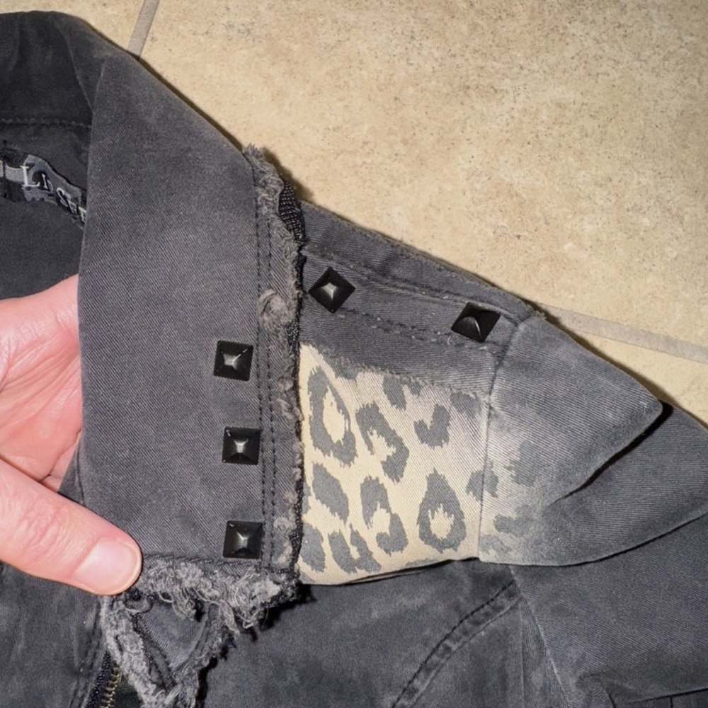 Vintage Lip Service distressed soft denim animal print jacket - Picture 11 of 12